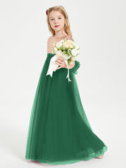 Robe Étincelante de Demoiselle d'Honneur Junior Top en Paillettes Vert Foncé