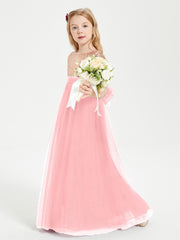Robe Étincelante de Demoiselle d'Honneur Junior Top en Paillettes Flamant