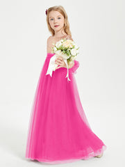 Robe Étincelante de Demoiselle d'Honneur Junior Top en Paillettes Fuchsia