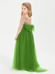 Robe Étincelante de Demoiselle d'Honneur Junior Top en Paillettes Mousse