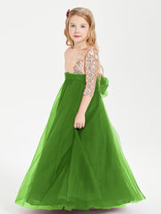 Robe Étincelante de Demoiselle d'Honneur Junior Top en Paillettes Mousse