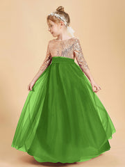 Robe Étincelante de Demoiselle d'Honneur Junior Top en Paillettes Mousse