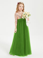 Robe Étincelante de Demoiselle d'Honneur Junior Top en Paillettes Mousse