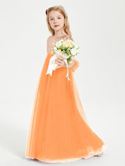 Robe Étincelante de Demoiselle d'Honneur Junior Top en Paillettes Orange