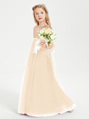 Robe Étincelante de Demoiselle d'Honneur Junior Top en Paillettes Pêche