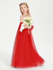 Robe Étincelante de Demoiselle d'Honneur Junior Top en Paillettes Rouge