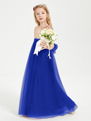 Robe Étincelante de Demoiselle d'Honneur Junior Top en Paillettes Bleu Royale