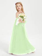 Robe Étincelante de Demoiselle d'Honneur Junior Top en Paillettes Sauge