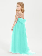 Robe Étincelante de Demoiselle d'Honneur Junior Top en Paillettes Spa