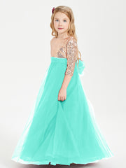 Robe Étincelante de Demoiselle d'Honneur Junior Top en Paillettes Spa
