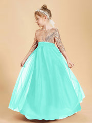 Robe Étincelante de Demoiselle d'Honneur Junior Top en Paillettes Spa