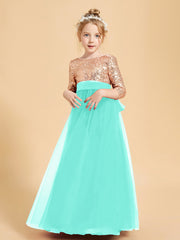 Robe Étincelante de Demoiselle d'Honneur Junior Top en Paillettes Spa