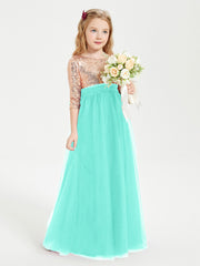 Robe Étincelante de Demoiselle d'Honneur Junior Top en Paillettes Spa