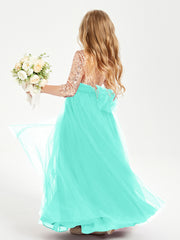 Robe Étincelante de Demoiselle d'Honneur Junior Top en Paillettes Spa