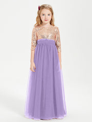Robe Étincelante de Demoiselle d'Honneur Junior Top en Paillettes Tahiti