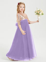 Robe Étincelante de Demoiselle d'Honneur Junior Top en Paillettes Tahiti
