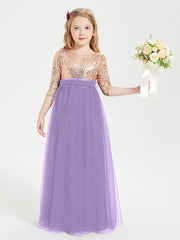 Robe Étincelante de Demoiselle d'Honneur Junior Top en Paillettes Tahiti