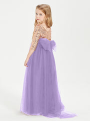 Robe Étincelante de Demoiselle d'Honneur Junior Top en Paillettes Tahiti