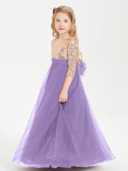 Robe Étincelante de Demoiselle d'Honneur Junior Top en Paillettes Tahiti