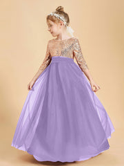 Robe Étincelante de Demoiselle d'Honneur Junior Top en Paillettes Tahiti