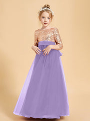 Robe Étincelante de Demoiselle d'Honneur Junior Top en Paillettes Tahiti