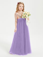 Robe Étincelante de Demoiselle d'Honneur Junior Top en Paillettes Tahiti