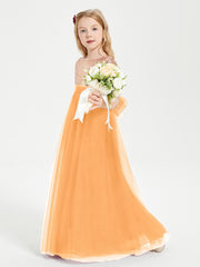 Robe Étincelante de Demoiselle d'Honneur Junior Top en Paillettes Mandarine