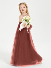 Robe Étincelante de Demoiselle d'Honneur Junior Top en Paillettes Terracotta