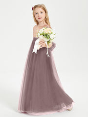 Robe Étincelante de Demoiselle d'Honneur Junior Top en Paillettes Vintage Mauve