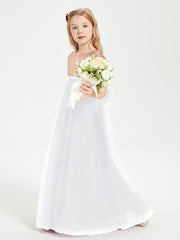 Robe Étincelante de Demoiselle d'Honneur Junior Top en Paillettes Blanc