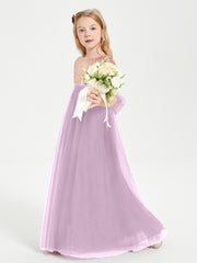 Robe Étincelante de Demoiselle d'Honneur Junior Top en Paillettes Glycine