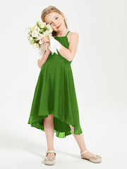 Junior Robes de Demoiselle d'Honneur Longueur de Mollet avec Jupe Asymétrique Mousse