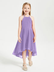 Junior Robes de Demoiselle d'Honneur Longueur de Mollet avec Jupe Asymétrique Tahiti