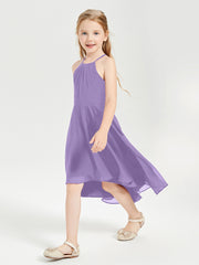 Junior Robes de Demoiselle d'Honneur Longueur de Mollet avec Jupe Asymétrique Tahiti