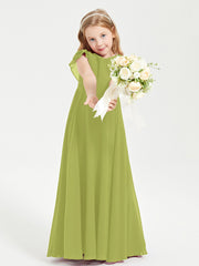 Robe de Demoiselle d'Honneur Junior en Mousseline Délicate Trèfle