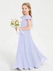 Robe de Demoiselle d'Honneur Junior en Mousseline Délicate Lavande