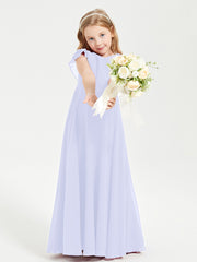Robe de Demoiselle d'Honneur Junior en Mousseline Délicate Lavande