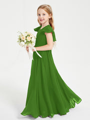 Robe de Demoiselle d'Honneur Junior en Mousseline Délicate Mousse