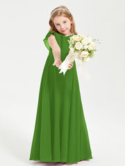 Robe de Demoiselle d'Honneur Junior en Mousseline Délicate Mousse