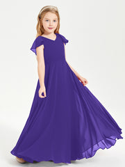 Robe de Demoiselle d'Honneur Junior en Mousseline Délicate Régence