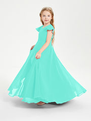 Robe de Demoiselle d'Honneur Junior en Mousseline Délicate Spa