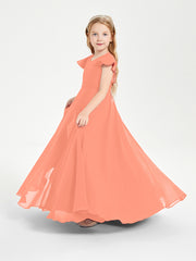 Robe de Demoiselle d'Honneur Junior en Mousseline Délicate Crépuscule