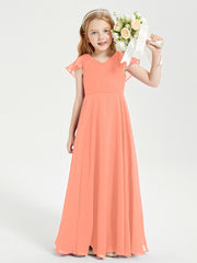 Robe de Demoiselle d'Honneur Junior en Mousseline Délicate Crépuscule