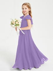 Robe de Demoiselle d'Honneur Junior en Mousseline Délicate Tahiti