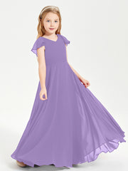 Robe de Demoiselle d'Honneur Junior en Mousseline Délicate Tahiti