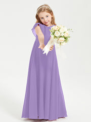 Robe de Demoiselle d'Honneur Junior en Mousseline Délicate Tahiti