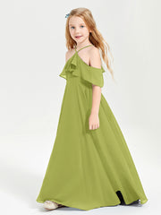 Robes de Demoiselle d'Honneur Junior Longues à Hors de l'Épaule Trèfle