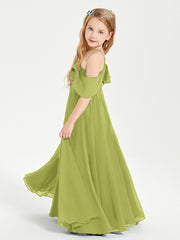 Robes de Demoiselle d'Honneur Junior Longues à Hors de l'Épaule Trèfle