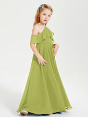 Robes de Demoiselle d'Honneur Junior Longues à Hors de l'Épaule Trèfle