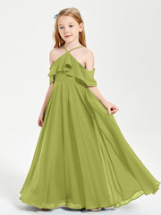 Robes de Demoiselle d'Honneur Junior Longues à Hors de l'Épaule Trèfle